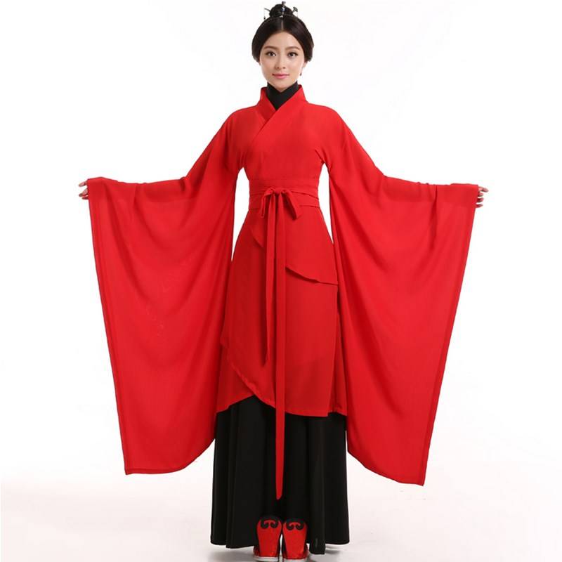 Promotion Qu Han Dance Fairy Classical Dance Big Red Costume Big Sleeve Dance Clothing Etiquette State Dance Series