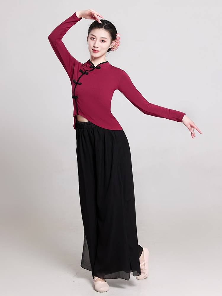 2024 Plaza Dance Clothing New Set Classical Dance Services Charm Chinese Wind Cotton Top Female Practicing Fairly Uniforms