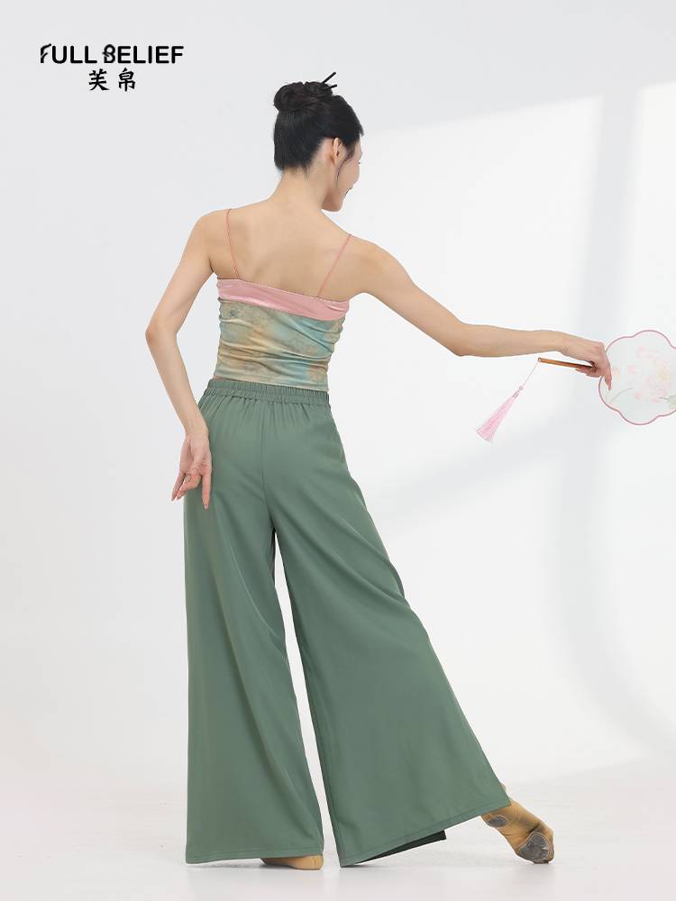Fuxi Classical Dance Clothing Practice Service New Chinese Retro Printing Tibra