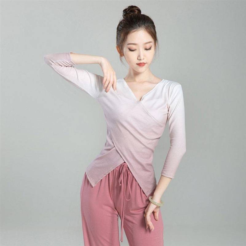 Modern representative performance dance clothing practice skills Gradient girls Chinese classical dance temperament body rhyme top clothing and clothing