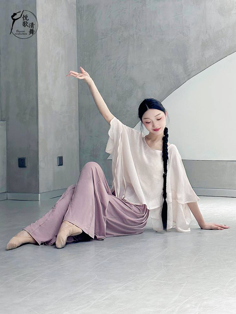 Dance top Women's new modern dance loose Chinese dance clothing fairy, elegant gauze class classical dance exercise