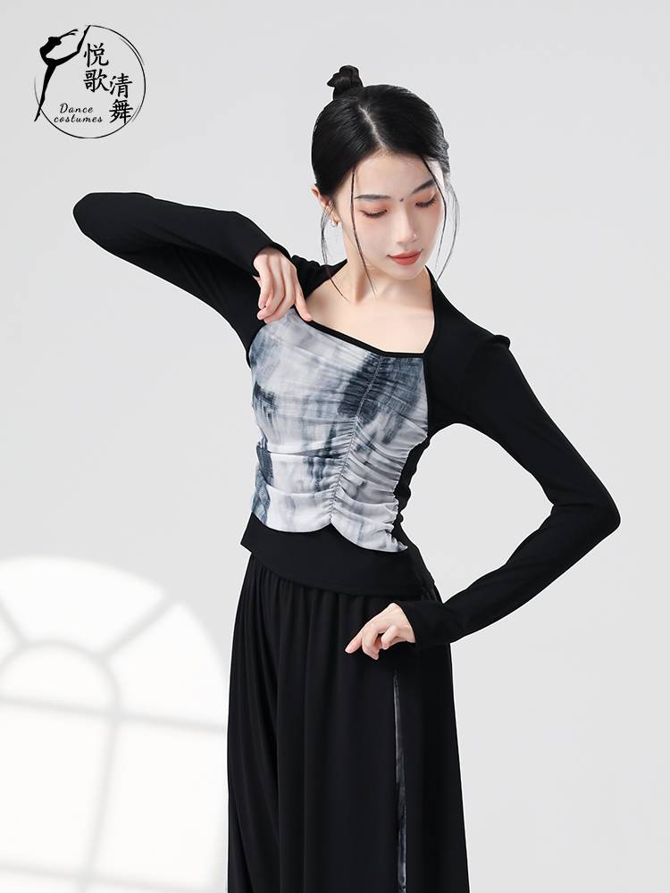 Dance top Women's new modern dance clothing spring long sleeve fashion Chinese dance shape classical dance exercise suit