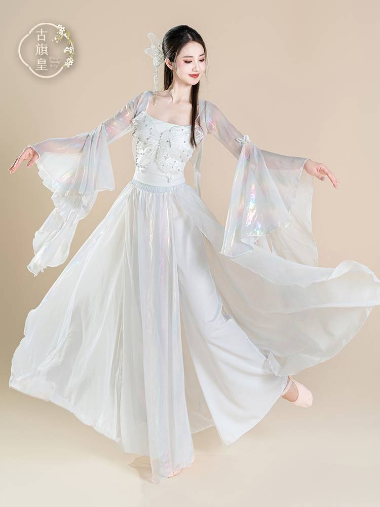 Ancient Banner Classical Dance Clothing Fairy Fairy Butterfly Towers Chinese Style Performance Clothing Set Function Uniform