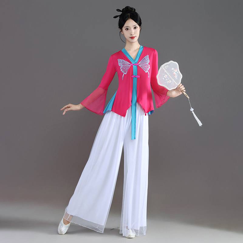 Classical dance clothing, elegant fairy body rhyme pants, Chinese dance Chinese dance, Chinese dance practice, performance, showing suit suits
