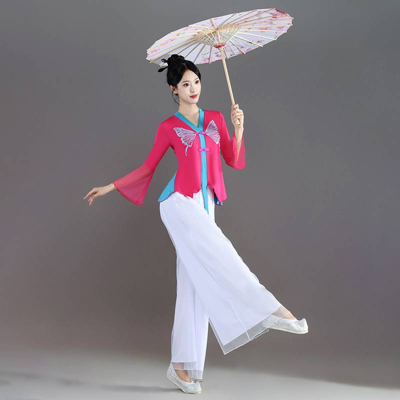 Classical dance clothing, elegant fairy body rhyme pants, Chinese dance Chinese dance, Chinese dance practice, performance, showing suit suits