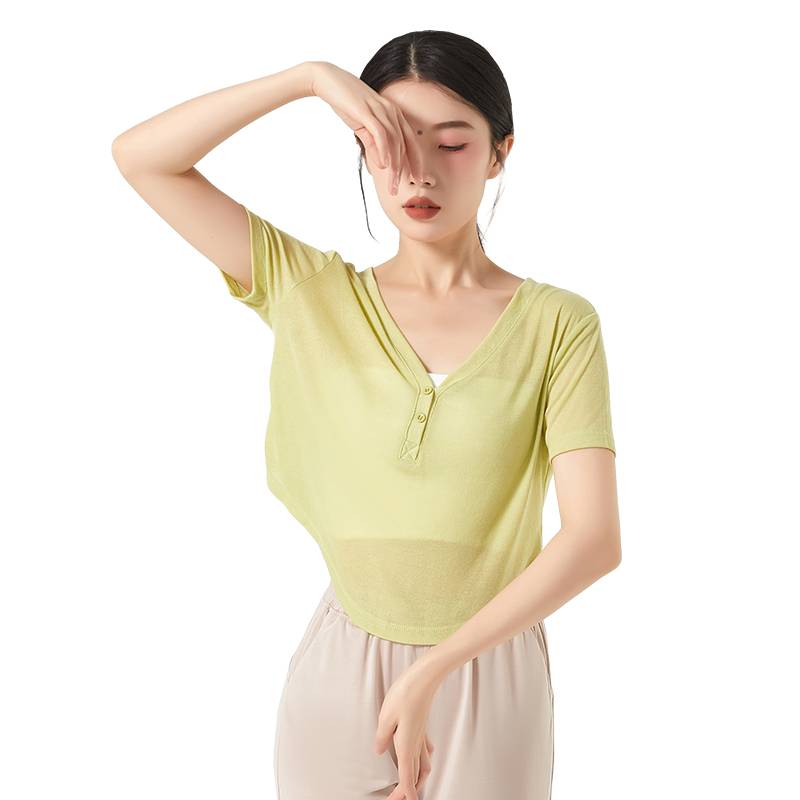 Spot Classical Dance Dance Funmore Summer Gauze Modern Dance A clothes Chinese dance sweater net gauze dance girl