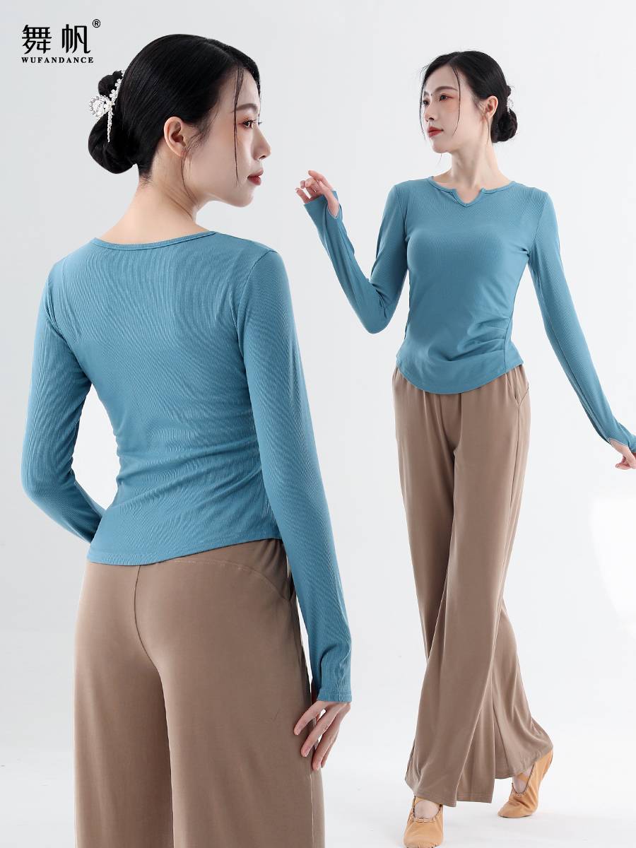 2024 new modern dance dance practice dance dance pants dance suits suite top female dance classical dance long sleeves
