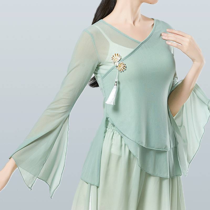 Classical dance body rhymes, the national dance of the national dance, the female spring and summer gauze, the immortal, elegant ancient style dance clothing