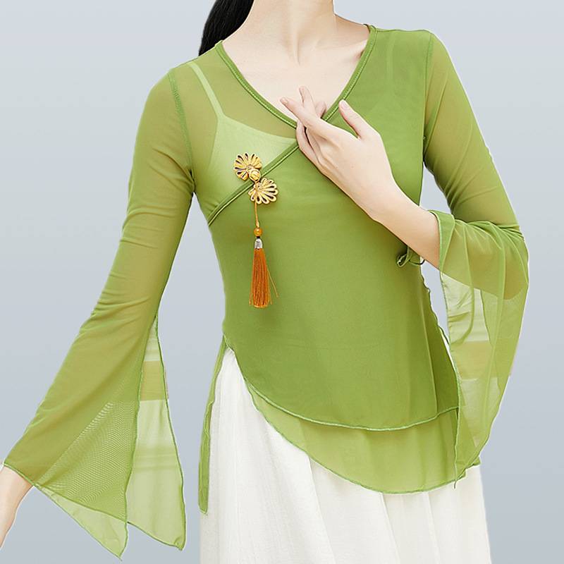 Classical dance body rhymes, the national dance of the national dance, the female spring and summer gauze, the immortal, elegant ancient style dance clothing