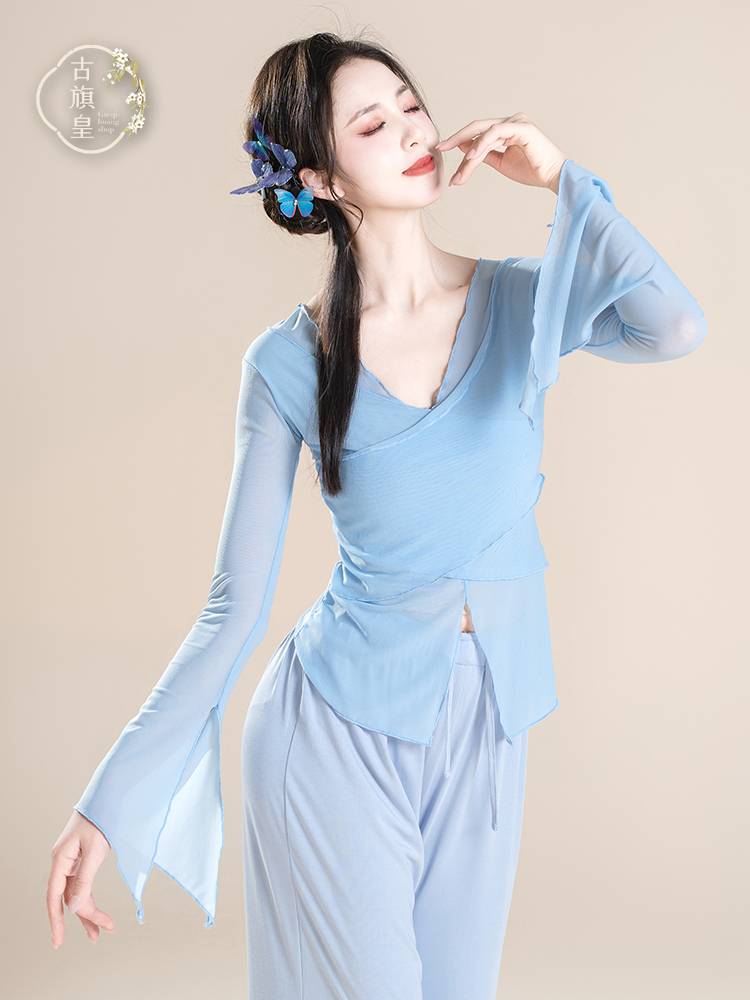 Classical dance dance clothing body rhyme yae Chinese national dance exercise skills clothing art test top