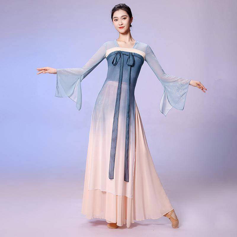 Classical dance dance service female Han Tang Qi ribbon ribbon fluttering long national clothing in the gauze dance showing Yi clothing