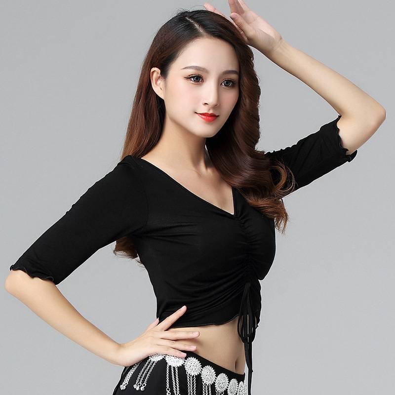 Belly Dance Dance Clothing Top Together Practice Female Modern Dance Classic Dance Classic Sleeve Modal Monastery Performance Services