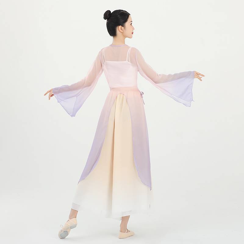 Classical dance clothing female practitioners' merits of elegant ancient style gradually transformed into rhyme Chinese style Chinese style dance clothing