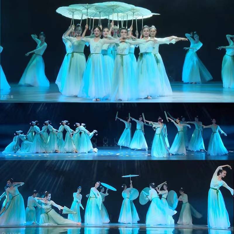 Classical Dance Performance Services Female Performing Chinese Windsters Examination Rain Spring Spring Map of Han and Tang Dance Dance Skirts Clothing Clothing