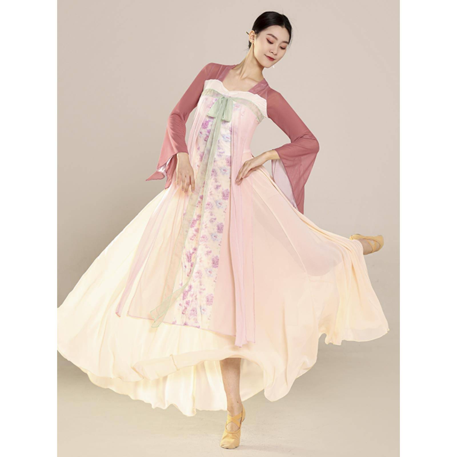 Classical dance dance clothing female elegant ancient style body rhyme training service Chinese dance performance dress dress Han Tang dance service