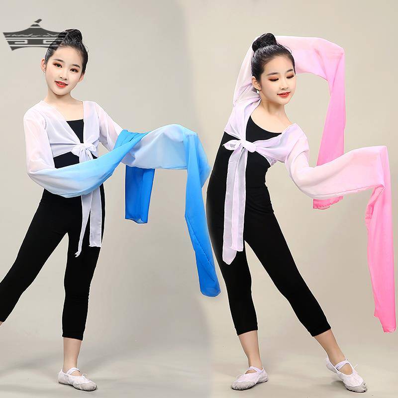 Water sleeve dance service children Caiwei Classical Dance Clothing Tibetan sleeve performance clothes shocking dance practice throwing sleeve top