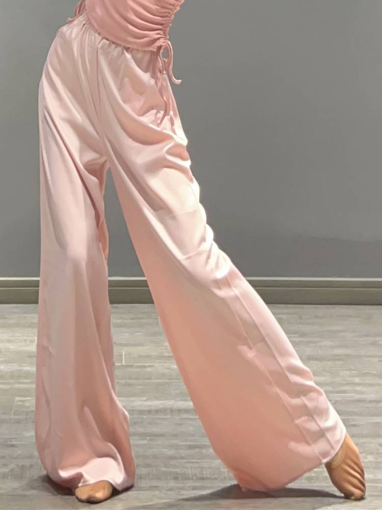 Dance Air Pants Female Permanent and Loose High waist Sensory Pants Classical Dance wide -leg Pants Modern Dance Foundation Dance Straight Pants