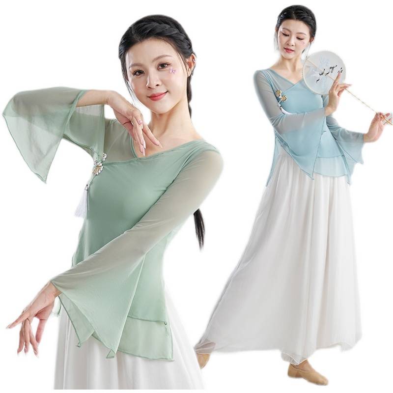 Classical dance yarn clothing, elegant performance service women's suit Chinese style fairy training skills dance dance girl