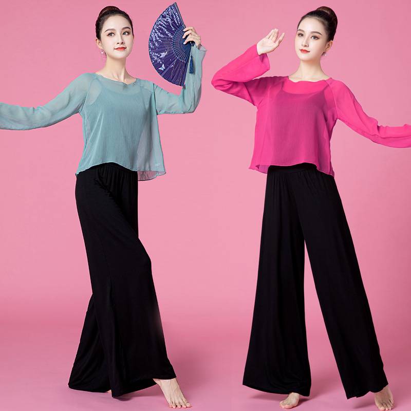 Spot classical dance service new women's top new women's tops, loose, elegant body rhyme n gauze can wear outwear modern