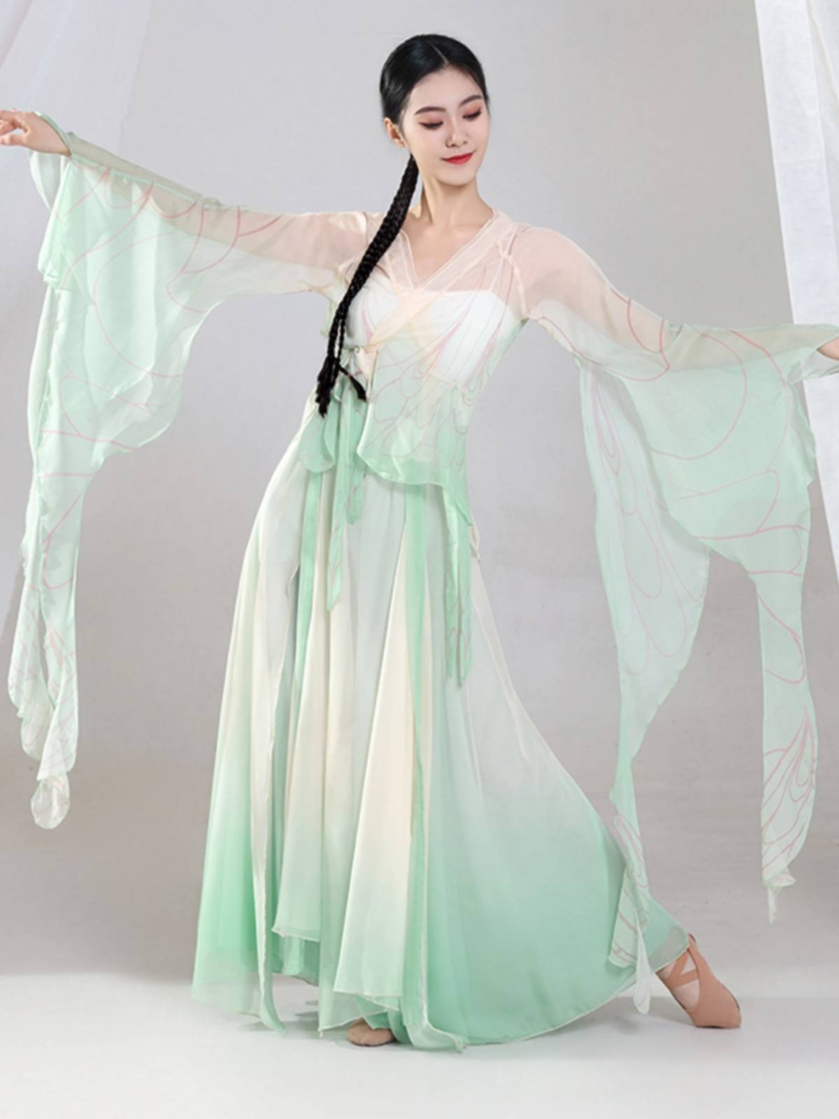 Classical dance exercise suit gradually transforms into rhyme yae dance dance clothing fairy Chinese dance elegant net gauze test performance clothing
