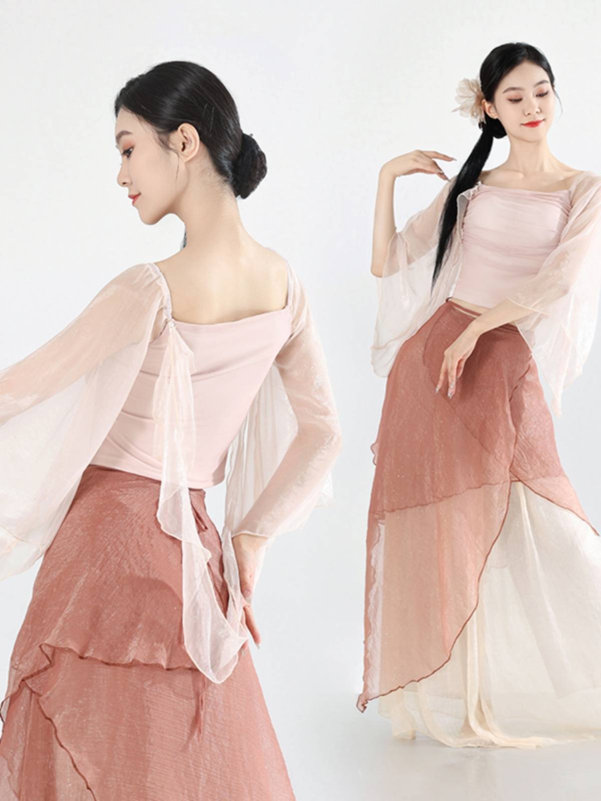 The new classical dance service female Zimo is elegant Chinese style outside performance dress big skirt practice uniform suit