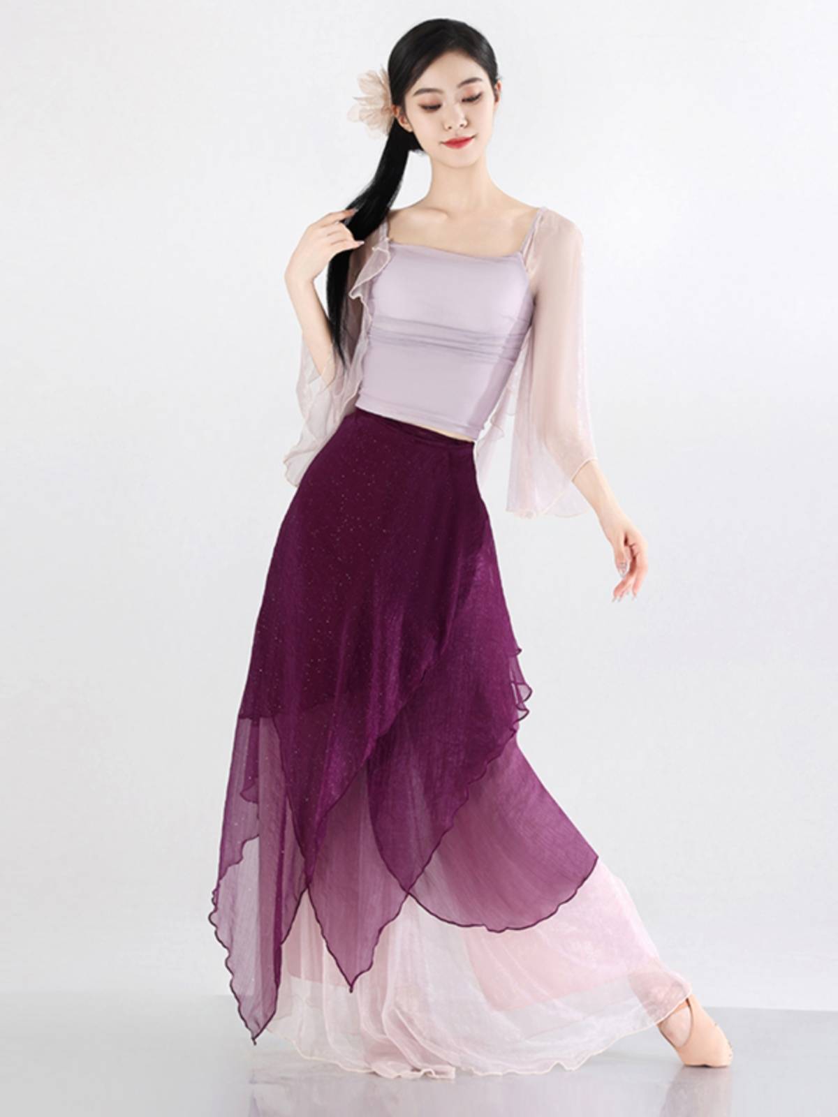 The new classical dance service female Zimo is elegant Chinese style outside performance dress big skirt practice uniform suit