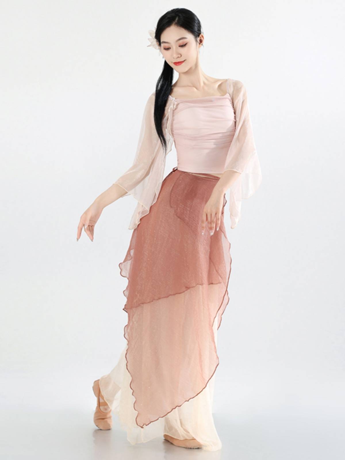 The new classical dance service female Zimo is elegant Chinese style outside performance dress big skirt practice uniform suit