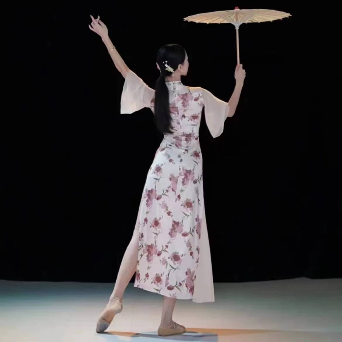Xia Hui, the same world fireworks classical dance clothing Chinese style dancing dedicated elastic cheongsam practice performance clothing