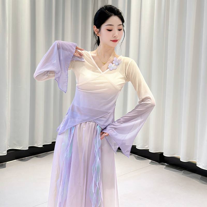 Classical Dance Body Rhyme Gragon Dress Dress Pants Chinese Dance Art Examination Services Peripsed National Dance Dance Function Service