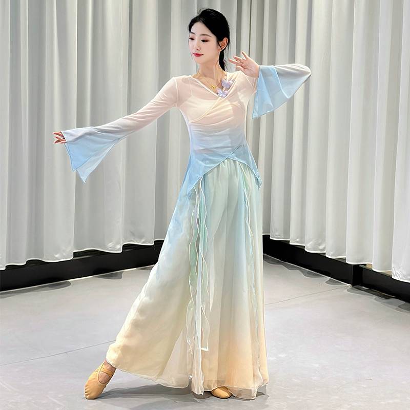 Classical Dance Body Rhyme Gragon Dress Dress Pants Chinese Dance Art Examination Services Peripsed National Dance Dance Function Service