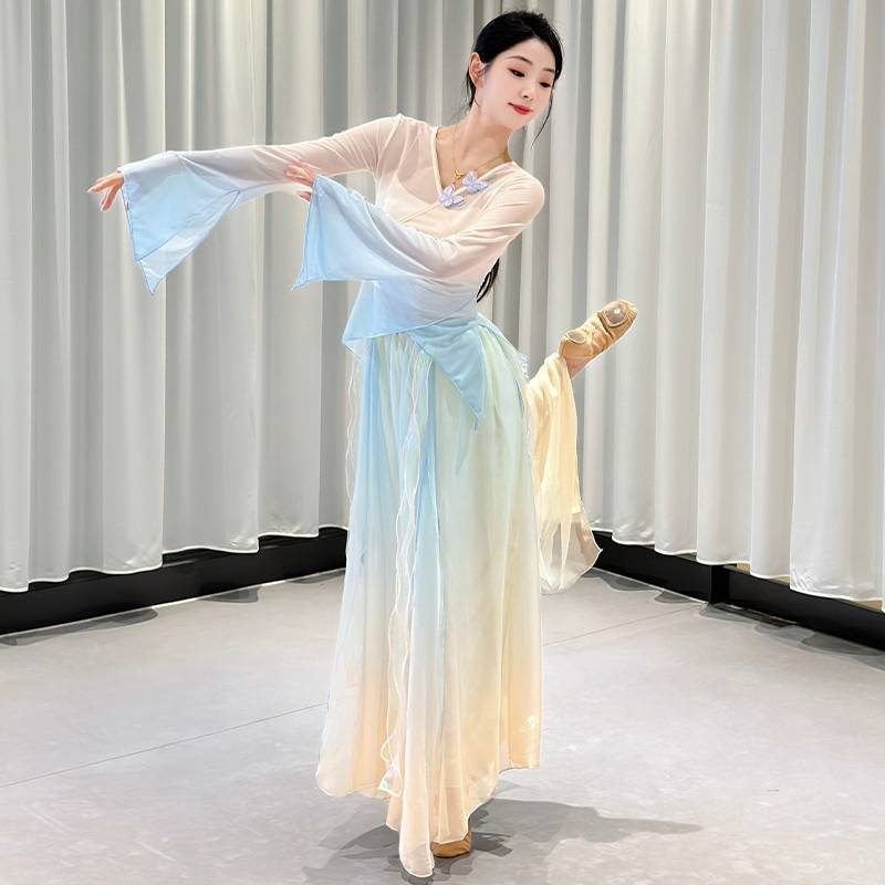 Classical Dance Body Rhyme Gragon Dress Dress Pants Chinese Dance Art Examination Services Peripsed National Dance Dance Function Service