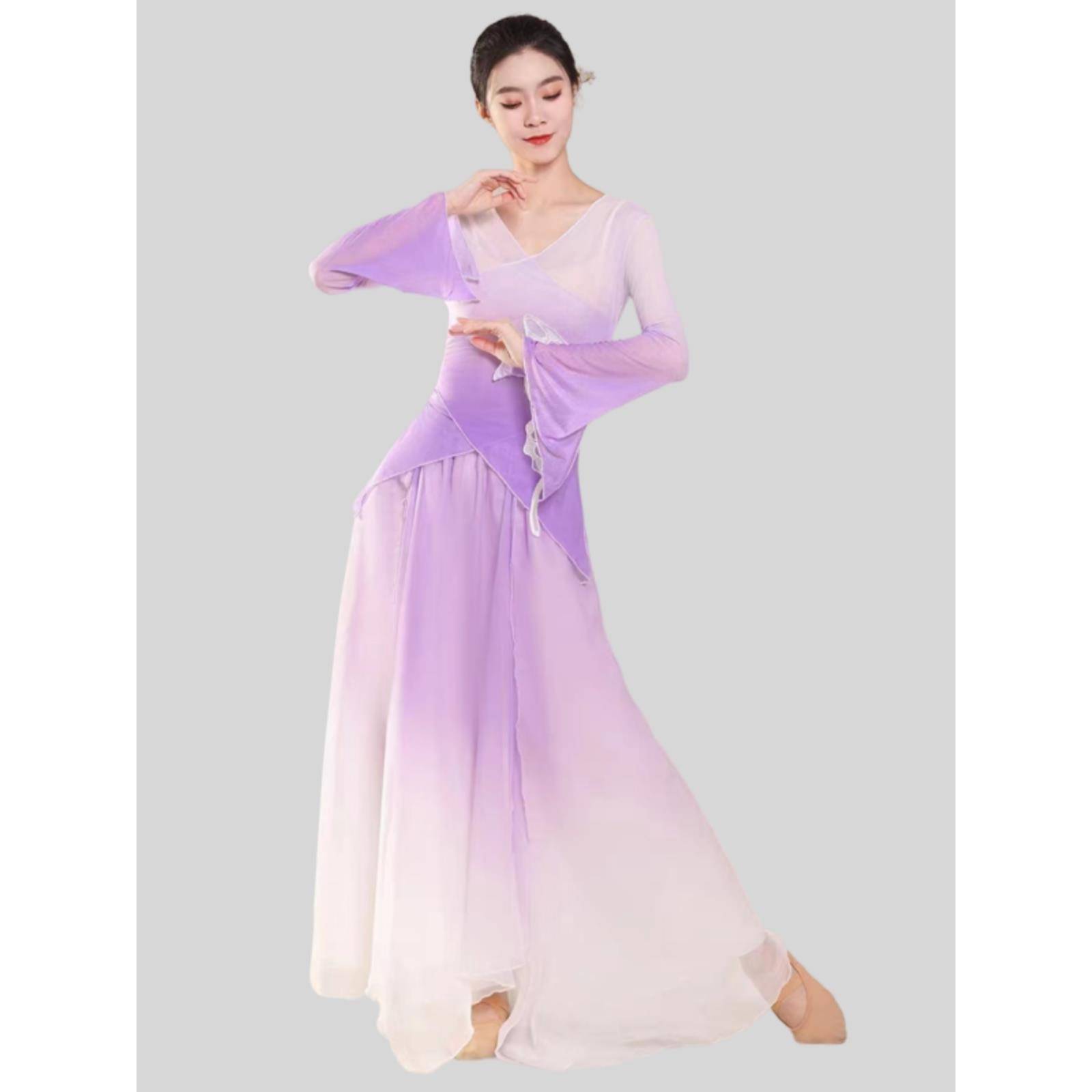 Classical dance clothing female rhyme yae jacket new elegant butterfly gradient skirt trousers practicing Chinese style dance performance service