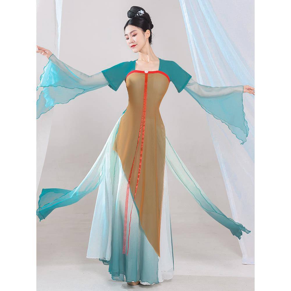Classical dance dance clothing female Han Tang Qi bust ribbon, elegant gauze Chinese dance performance clothing