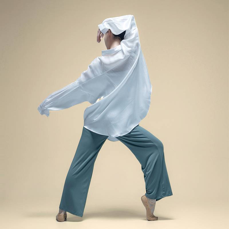 Modern dance lining female adult practitioner, loose high -level sense classical Chinese dance clothing shirt shape sports test