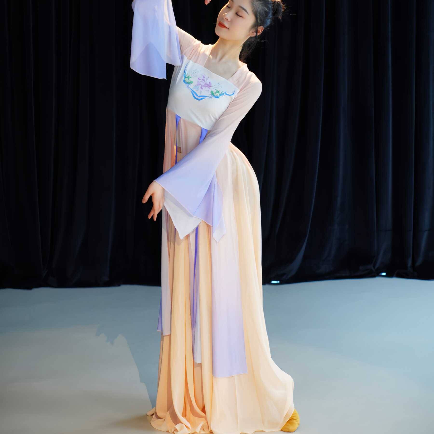 Dance service classical dance clothes body rhyme gauze female elegant Chinese dance exercise jacket performance Hanfu dress