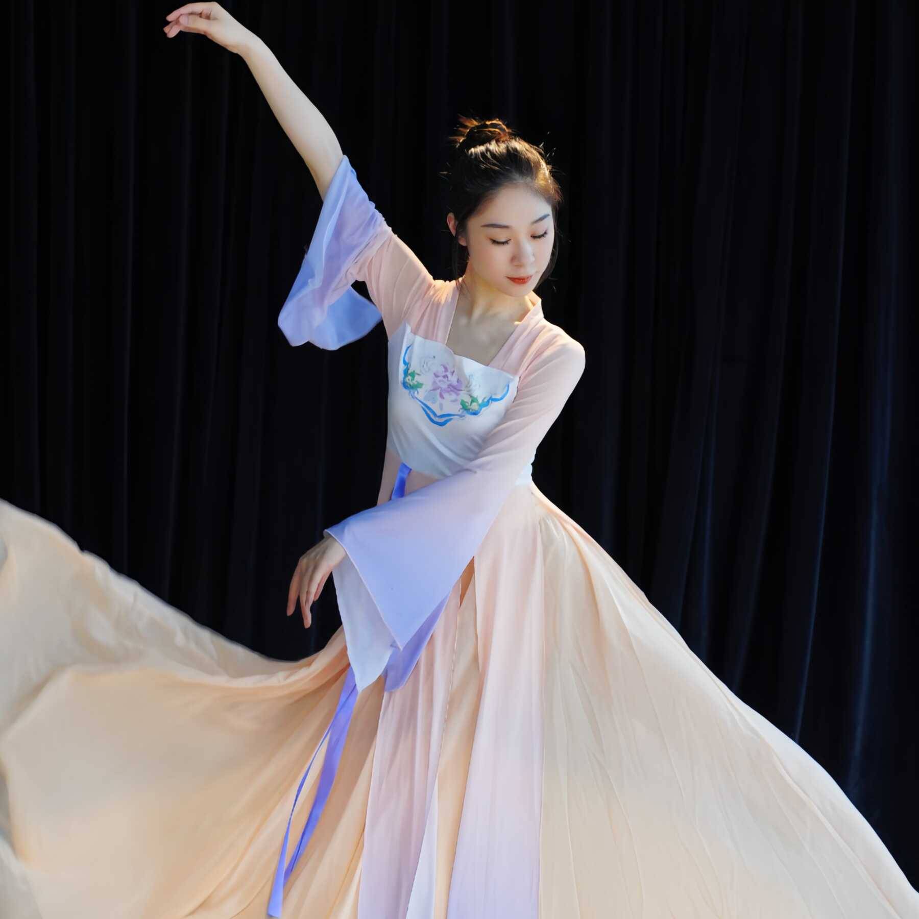 Dance service classical dance clothes body rhyme gauze female elegant Chinese dance exercise jacket performance Hanfu dress
