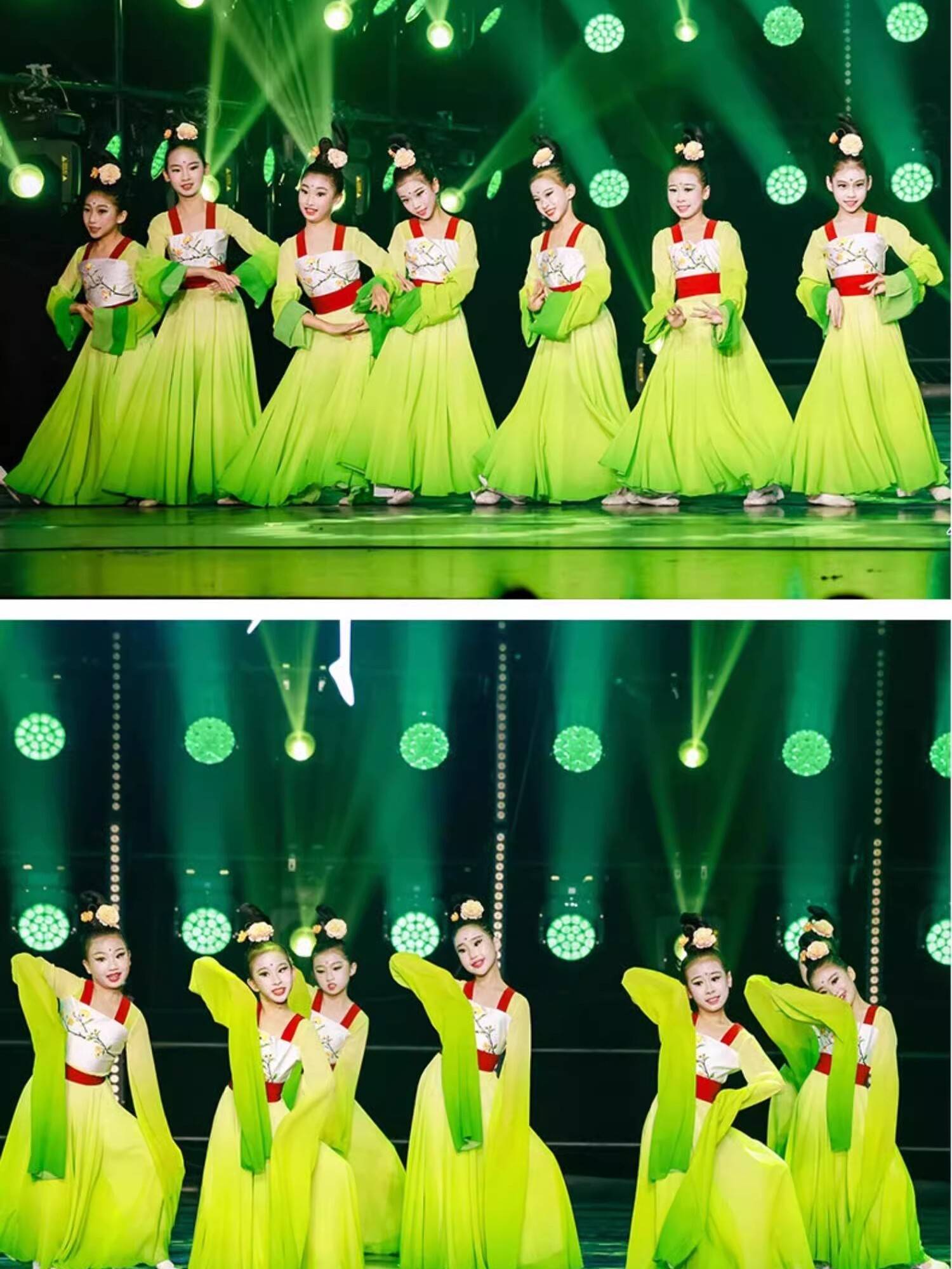 Children's Water Sleeve Dance Services Spring Spring Classical Dance Performing Girls Chinese Wind Practice Service Xia Han Tang Dance Performance