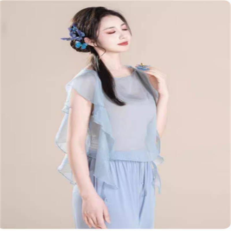 2024 Classical dance body rhyme, elegant fairy gauze, practice clothes, Chinese dance adult body body dance clothing girl