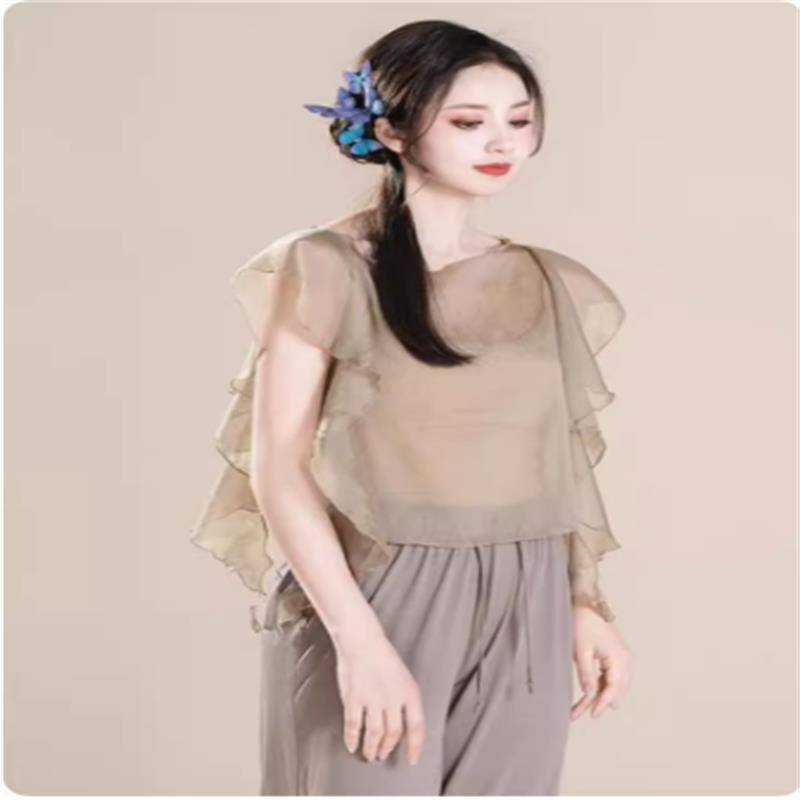 2024 Classical dance body rhyme, elegant fairy gauze, practice clothes, Chinese dance adult body body dance clothing girl