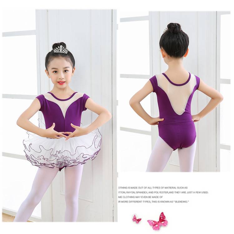 Children's dance practice service women's spring, autumn and winter long -sleeved cotton, Chinese national dance test class shape in summer short half -sleeve
