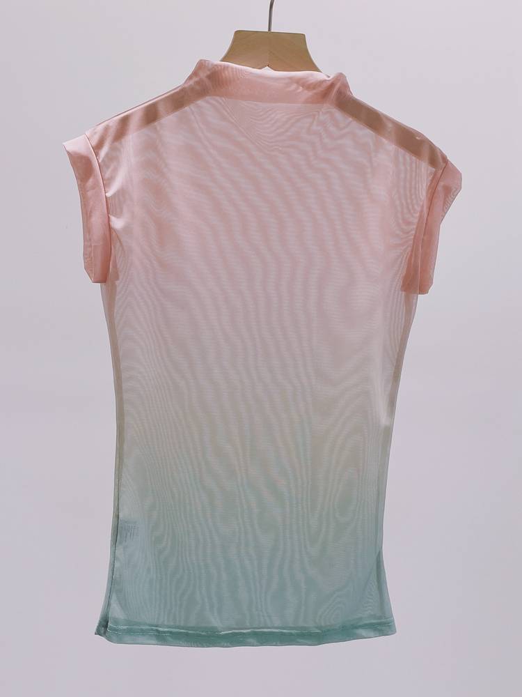 Temperament Dance Server Short Sleeve Summer Gradient Nets Modern Dance Classical Dance Chinese Dance Practice Fita Training Service