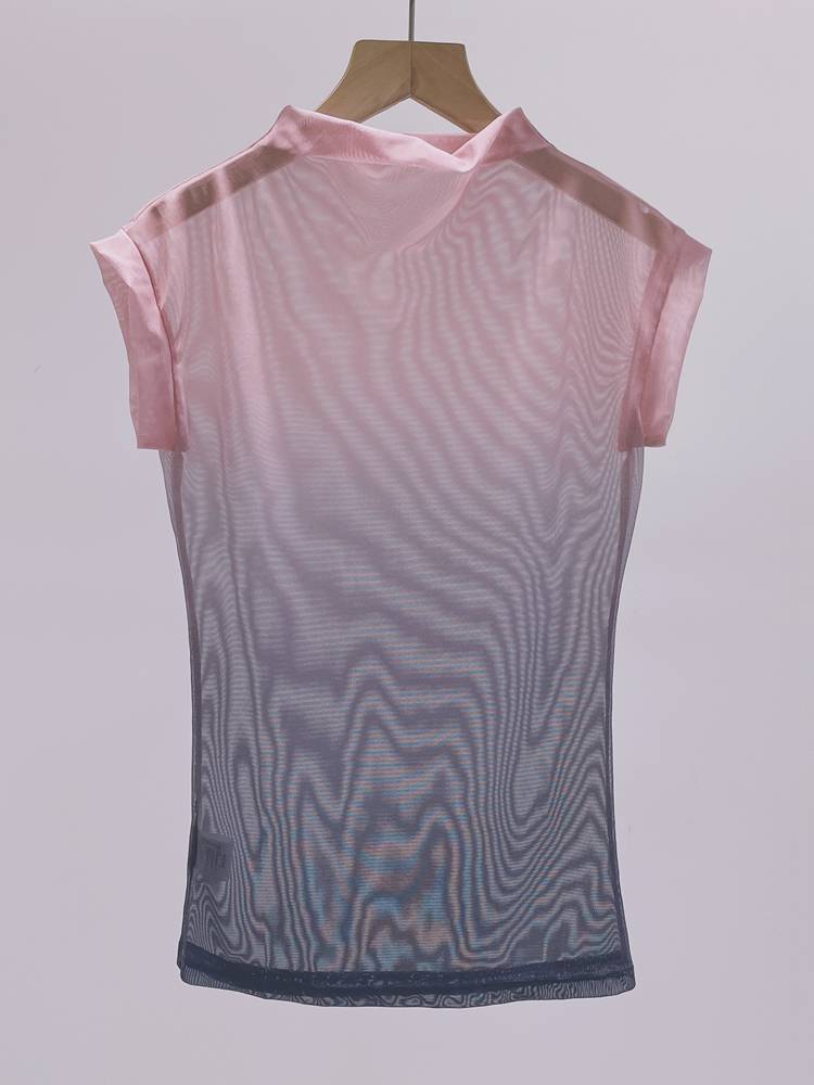 Temperament Dance Server Short Sleeve Summer Gradient Nets Modern Dance Classical Dance Chinese Dance Practice Fita Training Service