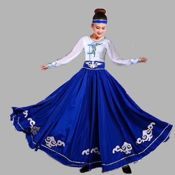 Mongol dance dress for adult half-dressed people