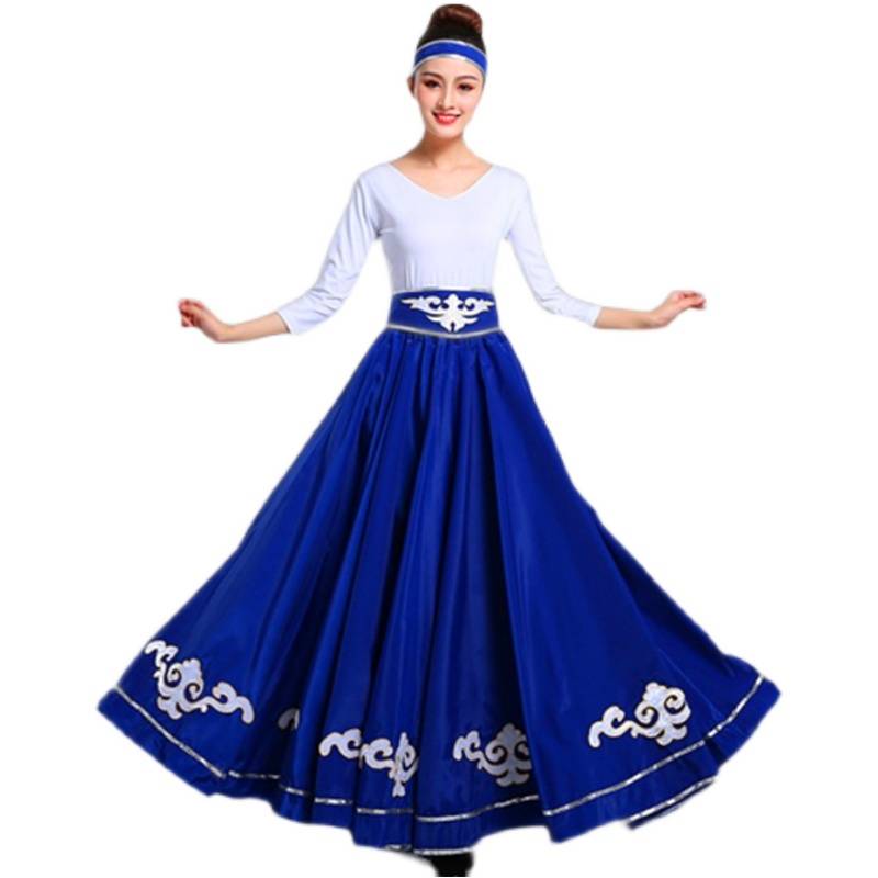 Mongol dance dress for adult half-dressed people