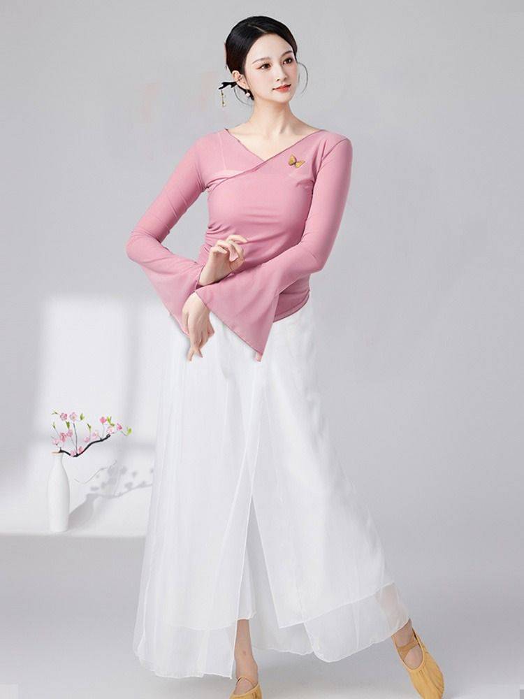 Classical Dance Body Rhyme Butterfly Dress Class Server Test Disciples Chinese Ethnic Dance Clothing Fun Sleeve Women