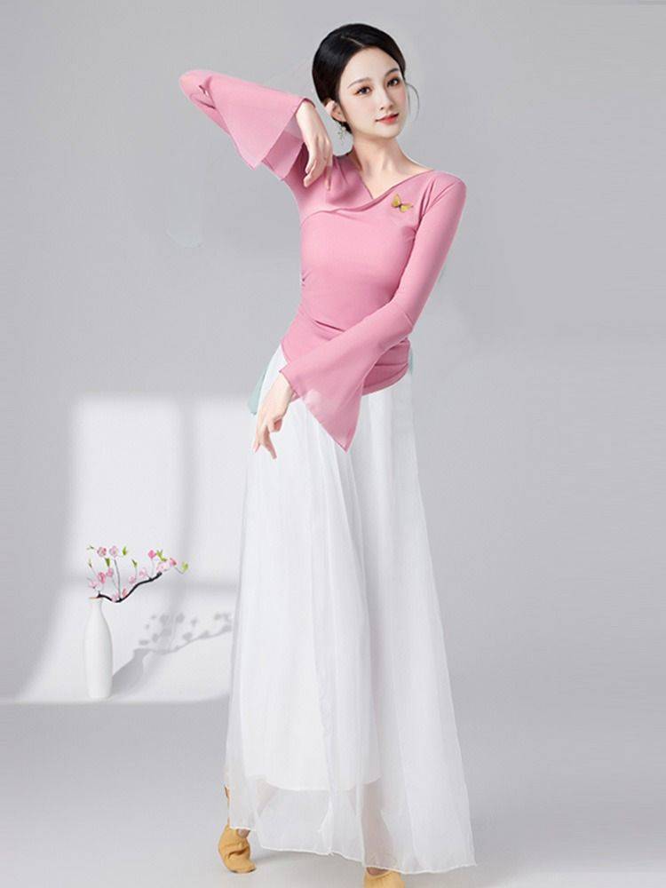Classical Dance Body Rhyme Butterfly Dress Class Server Test Disciples Chinese Ethnic Dance Clothing Fun Sleeve Women