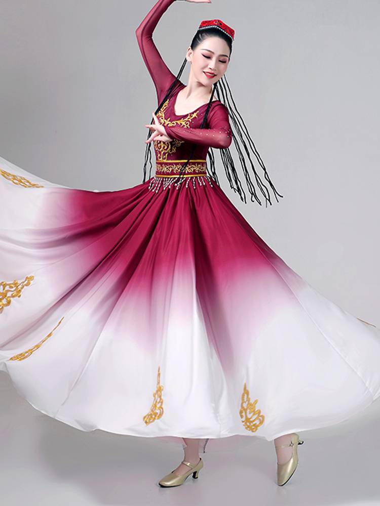 Xinjiang Dance Performance Server Dance Dance, Dance, Clothing, Victoria Skirt Performing Women's Ethnic Union Clothing