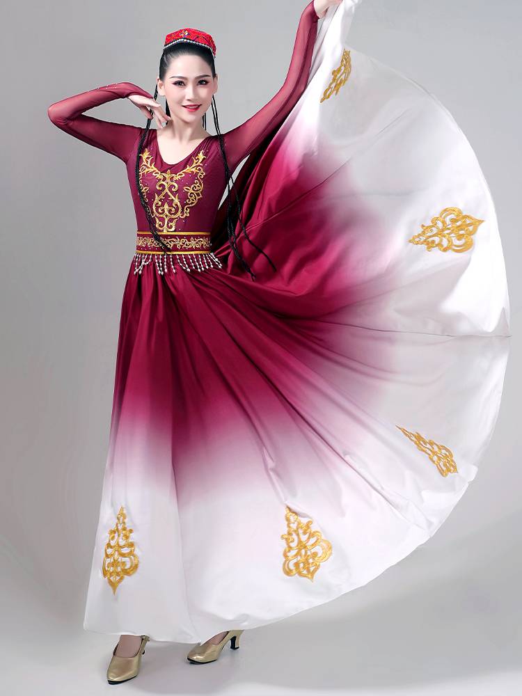 Xinjiang Dance Performance Server Dance Dance, Dance, Clothing, Victoria Skirt Performing Women's Ethnic Union Clothing