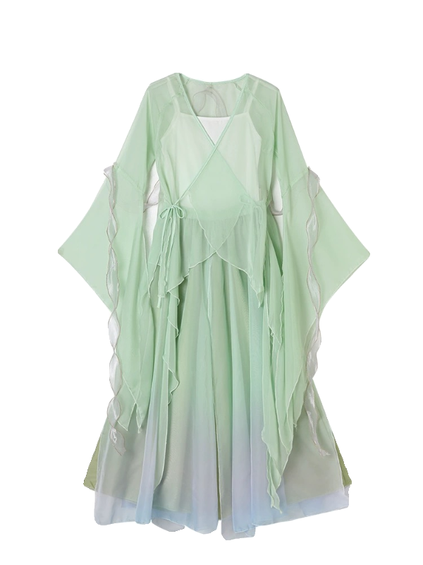 Classical dance service female elegant fairy, gradient color gauze clothing base training skills Chinese dance nation performance service