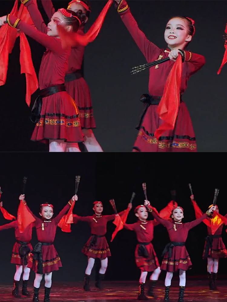 New Children's Mongolian White Horse Dance Performance Clothing Mongolian Grassland Chopsticks Dance Ethical Performance Clothing
